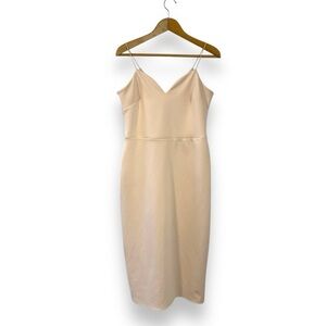 ASOS Design Light Pink Spaghetti Strap Knee Length Dress Women’s Size 10 Pastel